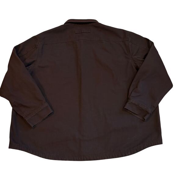 Duluth Fleece Lined Canvas Shirt Mens 4XL Brown Shacket Hanger Bender Fire Hose - Picture 2 of 11